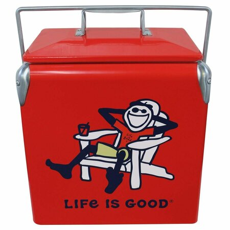 LEIGH COUNTRY Life is Good 14qt. Cooler - Adirondack Jake Red LG 97063
